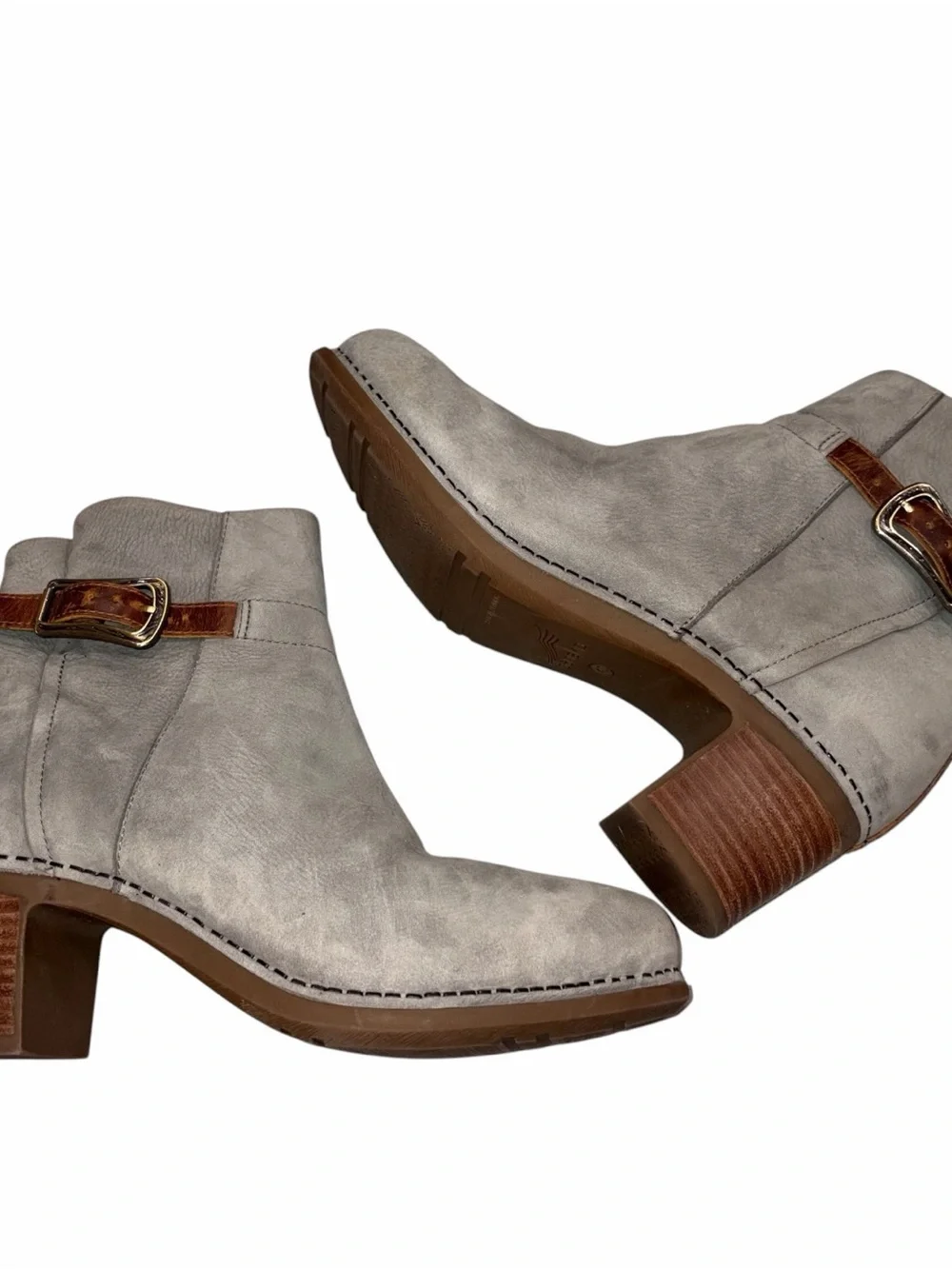 Dansko Gray Nubuck Leather Hartley Booties Boots Shoes size 40